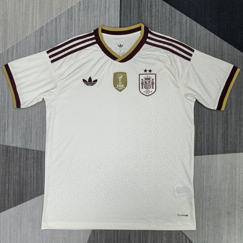 2026 Spain away -fan two star champion edition（2026西班牙客场-2星-默认带金盾-球迷版）