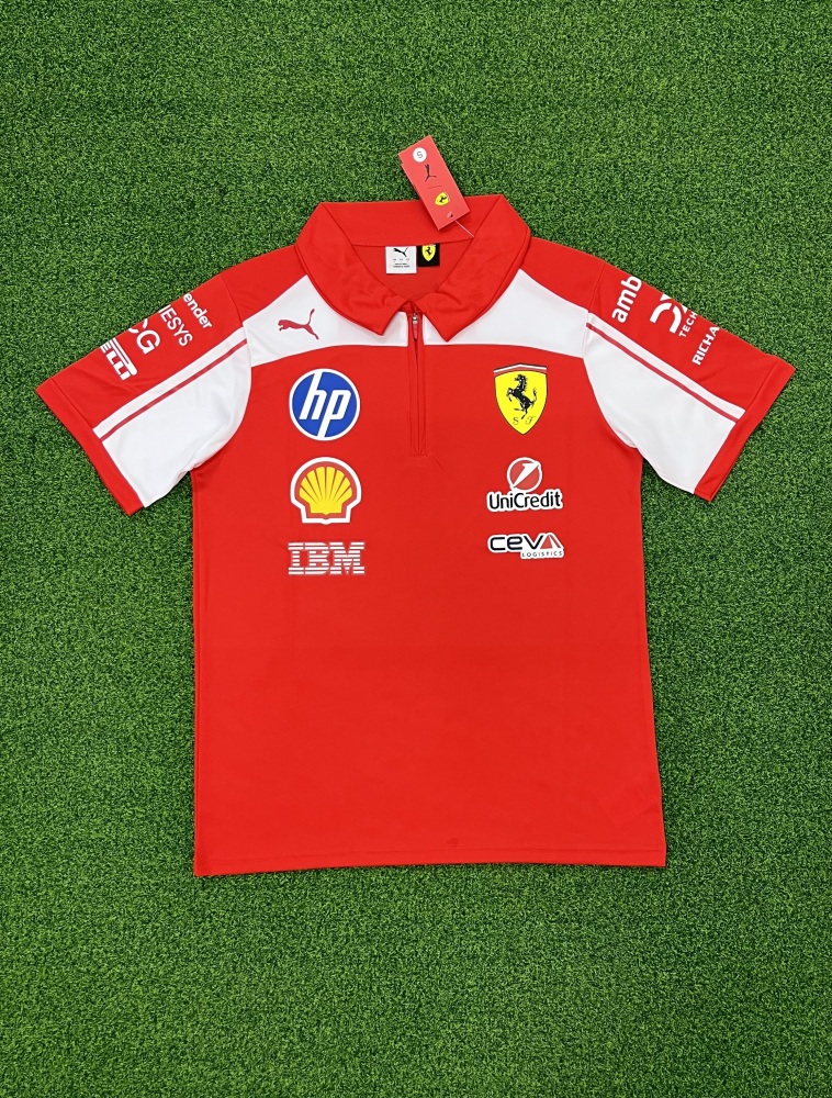 Ferrari Polo Red and White F1 racing suit（法拉利polo红白色-F1赛车服）