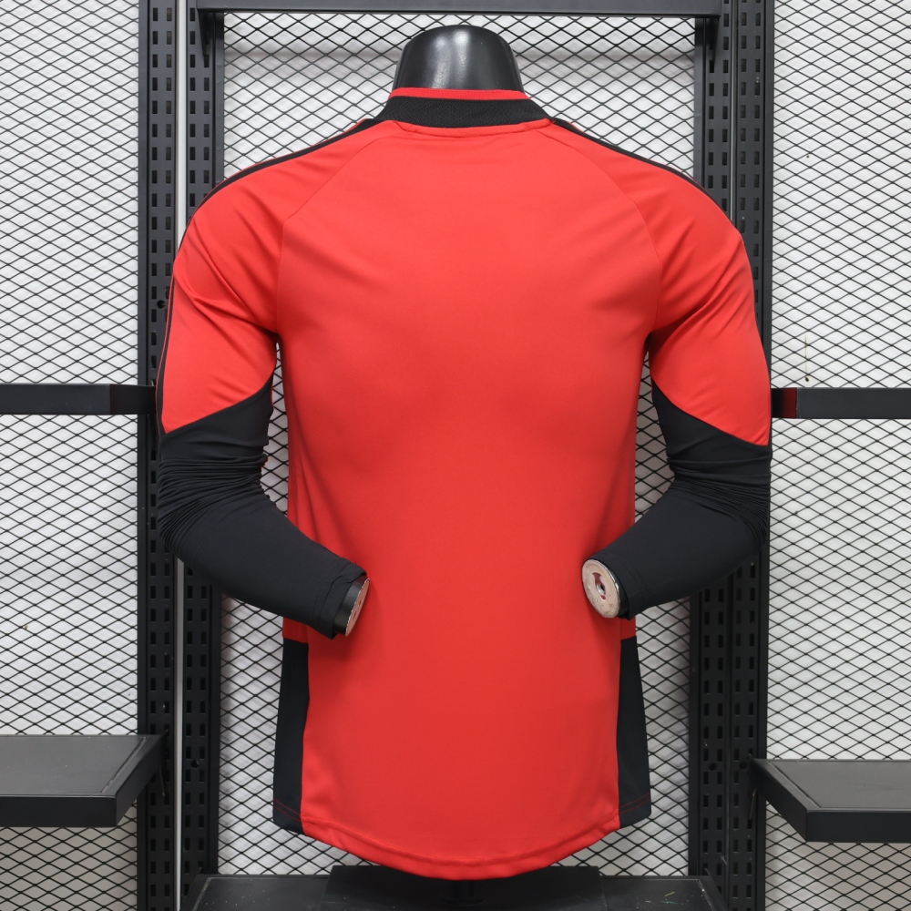 26-27 Manchester United player edition long sleeves training suit top（26-27曼联半拉训练服球员版单上衣）
