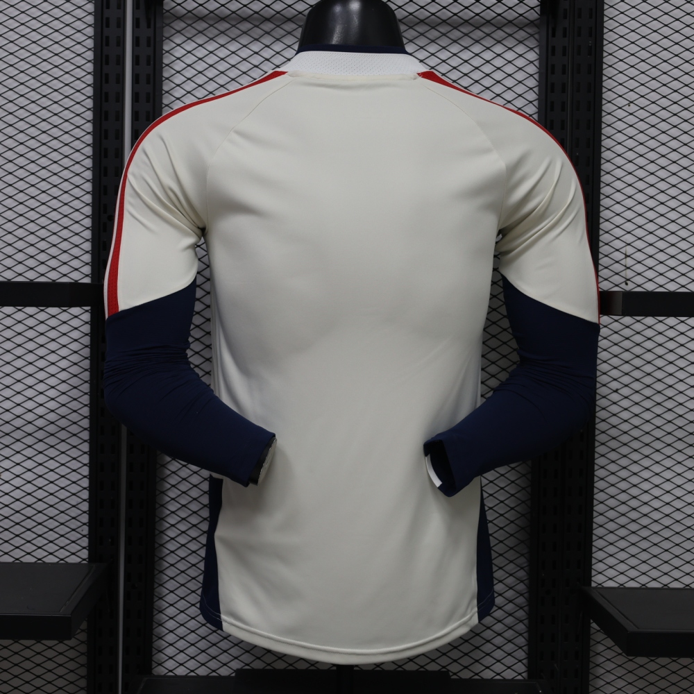 26-27 Bayern Munich player edition long sleeves training suit top（26-27拜仁半拉训练服球员版单上衣）