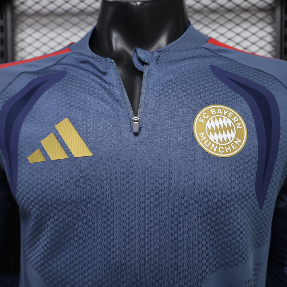 26-27 Bayern Munich player edition long sleeves training suit top（26-27拜仁半拉训练服球员版单上衣）