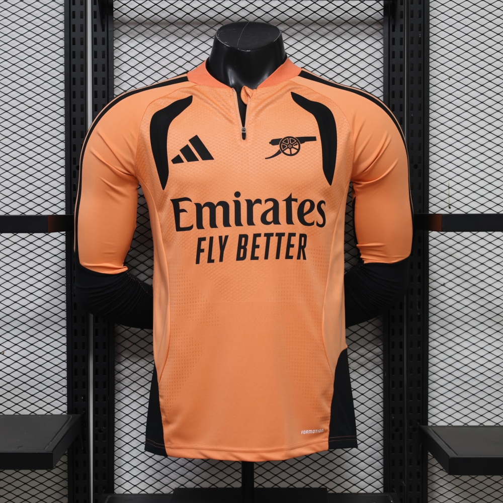 26-27 Arsenal player edition long sleeves training suit top（26-27阿森纳黄半拉训练服球员版单上衣）