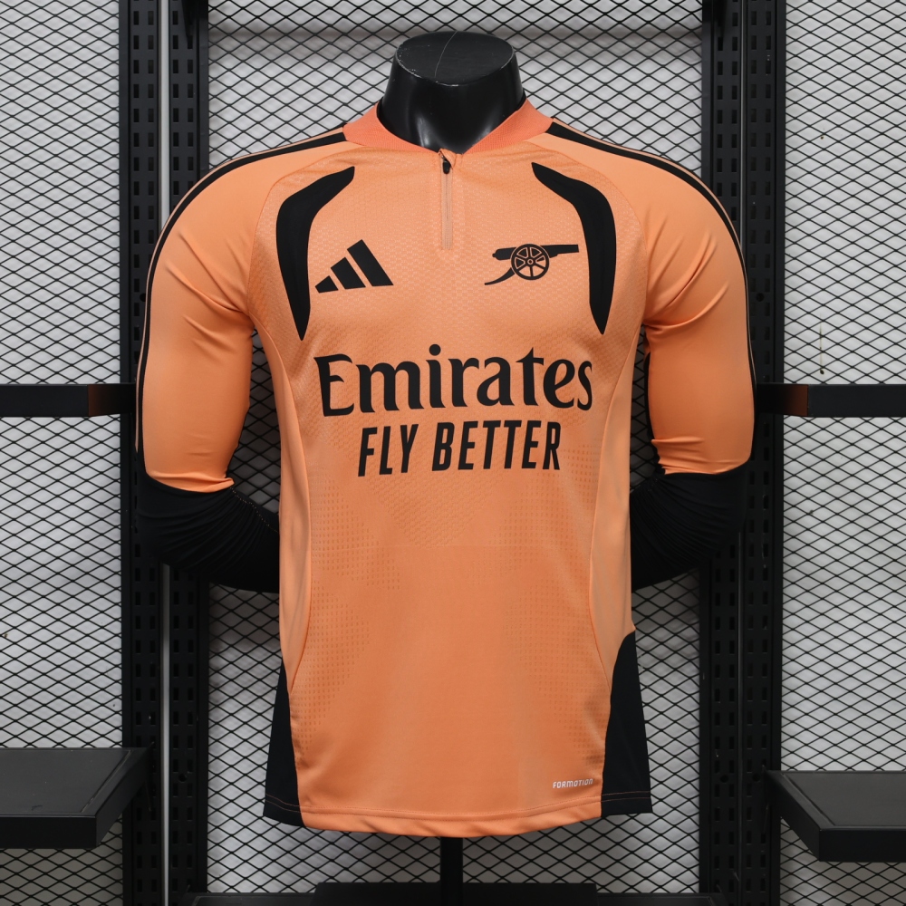 26-27 Arsenal player edition long sleeves training suit top（26-27阿森纳黄半拉训练服球员版单上衣）