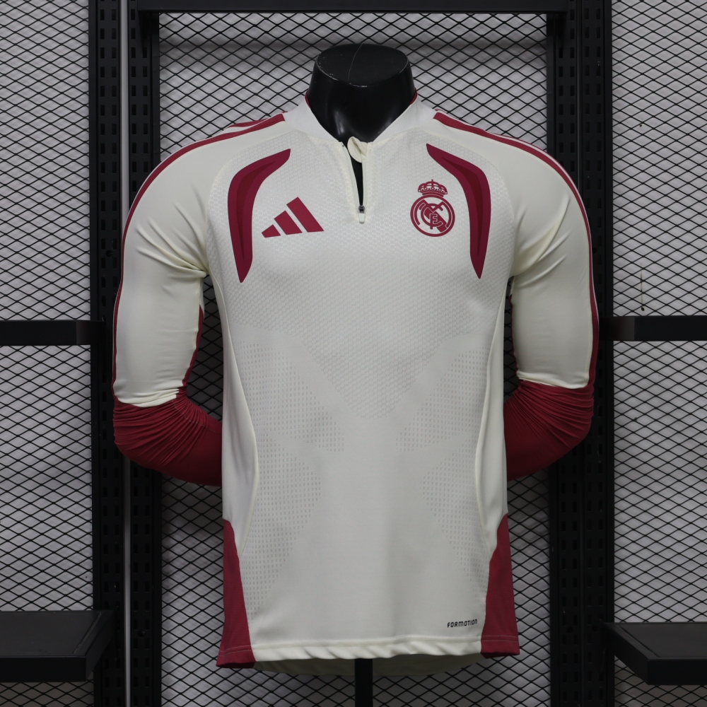 26-27 Real Madrid player edition long sleeves training suit top（26-27皇马半拉训练服球员版单上衣）