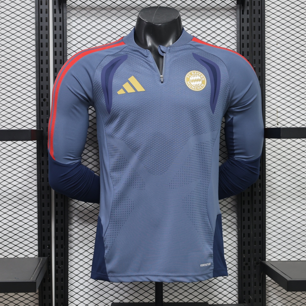26-27 Bayern Munich player edition long sleeves training suit top（26-27拜仁半拉训练服球员版单上衣）