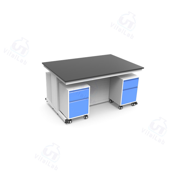 Banco de laboratorio móvil modular tipo C - Gabinete móvil con marco de acero fijo