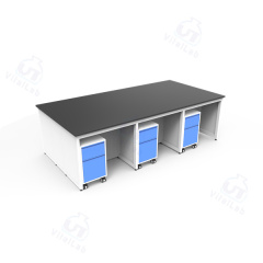 مقعد مختبر متنقل معياري من النوع H - خزانة متحركة بإطار فولاذي ثابت