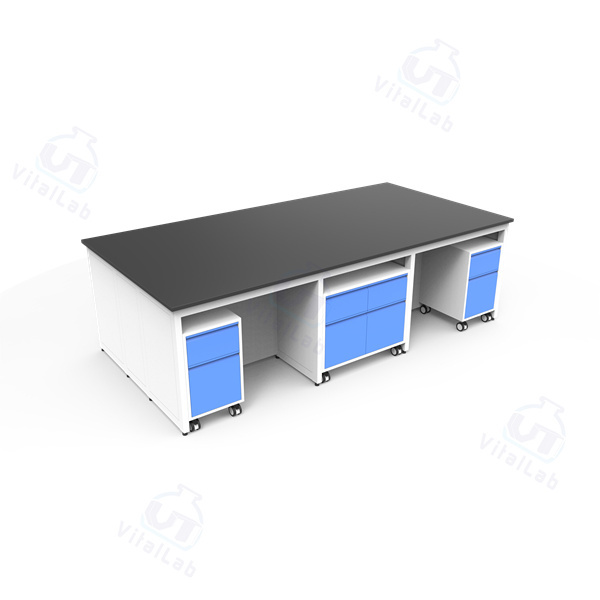 Modular Mobile Lab Bench H type - Fixed steel frame mobile cabinet