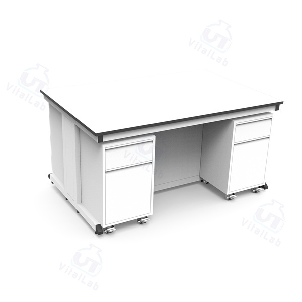 Banco de laboratorio móvil modular tipo C - Gabinete móvil con marco de acero fijo