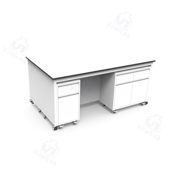 Banco de laboratorio móvil modular tipo H - Gabinete móvil con estructura de acero