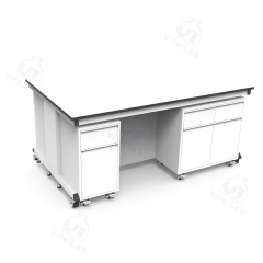 Banco de laboratorio móvil modular tipo C - Gabinete móvil con estructura de acero