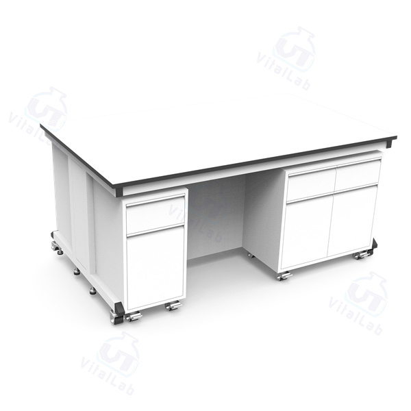 Banco de laboratorio móvil modular tipo C - Gabinete móvil con estructura de acero