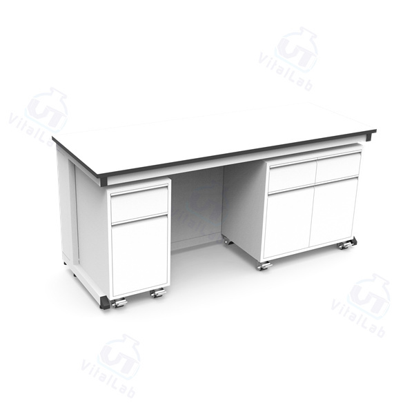 Banco de laboratorio móvil modular tipo C - Gabinete móvil con marco de acero fijo