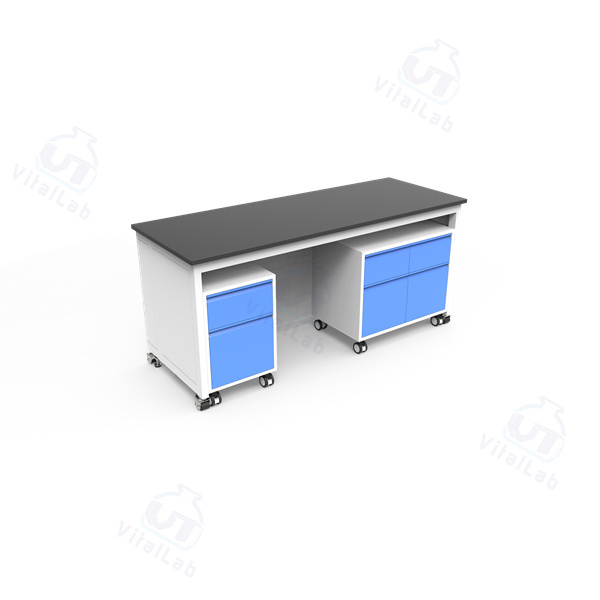 Banco de laboratorio móvil modular tipo H - Gabinete móvil con estructura de acero