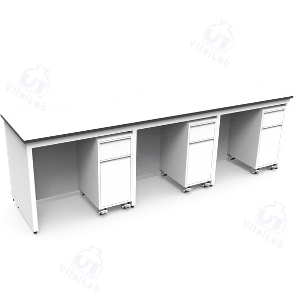 Modular Mobile Lab Bench H type - Fixed steel frame mobile cabinet