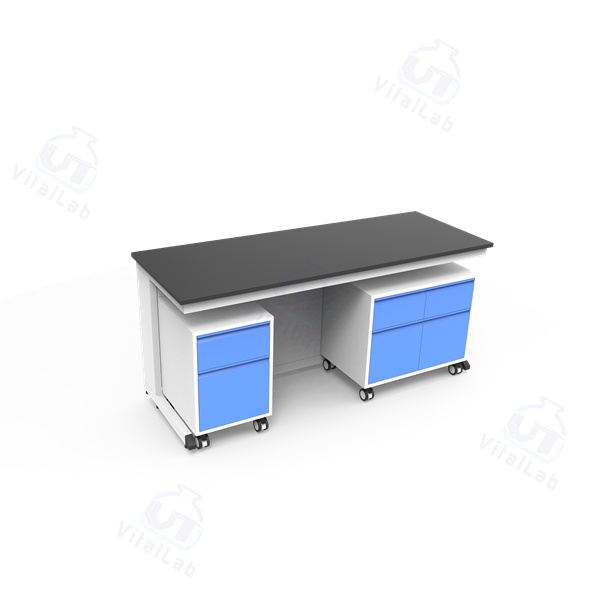 Banco de laboratorio móvil modular tipo C - Gabinete móvil con marco de acero fijo