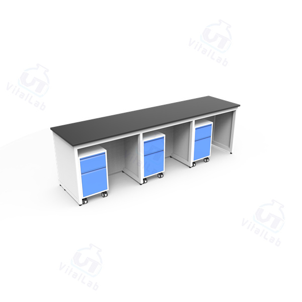Modular Mobile Lab Bench H type - Fixed steel frame mobile cabinet