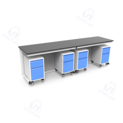 Modular Mobile Lab Bench C type - Fixed steel frame mobile cabinet