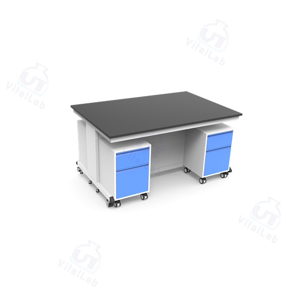 Banco de laboratorio móvil modular tipo C - Gabinete móvil con estructura de acero
