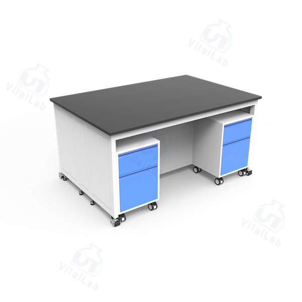 Banco de laboratorio móvil modular tipo H - Gabinete móvil con estructura de acero