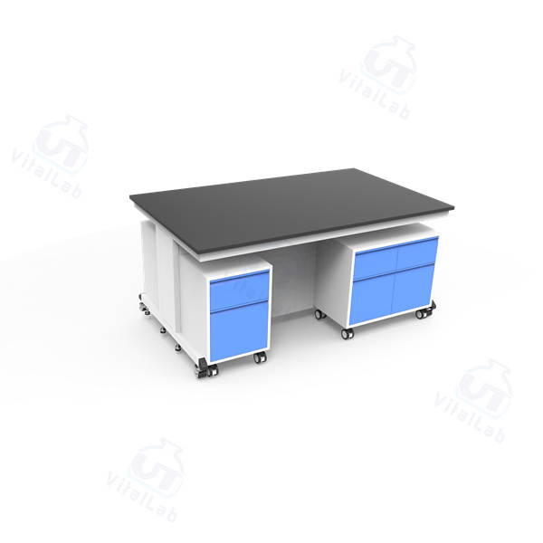 Banco de laboratorio móvil modular tipo C - Gabinete móvil con estructura de acero