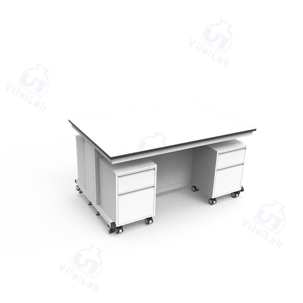 Banco de laboratorio móvil modular tipo C - Gabinete móvil con estructura de acero