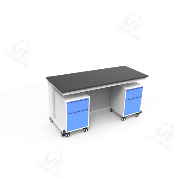 Banco de laboratorio móvil modular tipo C - Gabinete móvil con estructura de acero