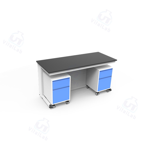 Banco de laboratorio móvil modular tipo C - Gabinete móvil con marco de acero fijo
