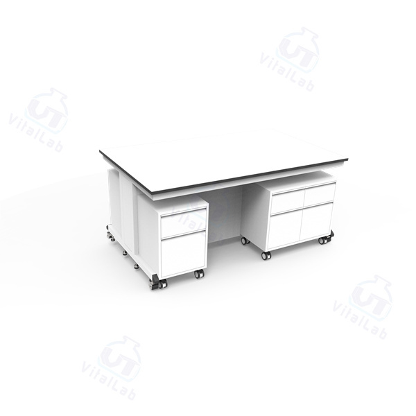 Banco de laboratorio móvil modular tipo C - Gabinete móvil con estructura de acero