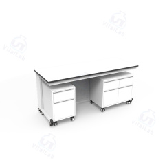Banco de laboratorio móvil modular tipo C - Gabinete móvil con estructura de acero