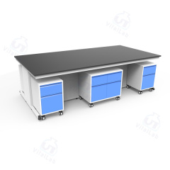 Modular Mobile Lab Bench C type - Fixed steel frame mobile cabinet