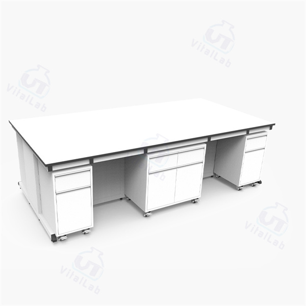 Banco de laboratorio móvil modular tipo C - Gabinete móvil con marco de acero fijo