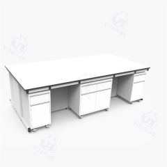 Modular Mobile Lab Bench C type - Fixed steel frame mobile cabinet