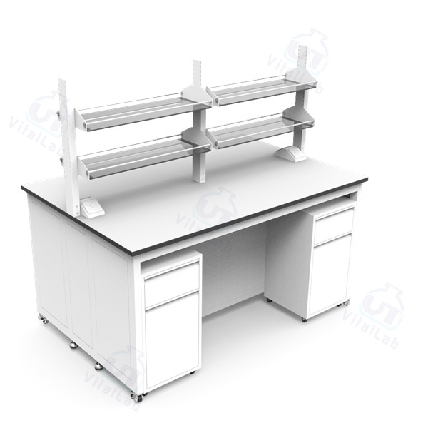 Banco de laboratorio móvil modular tipo H - Gabinete móvil con estructura de acero