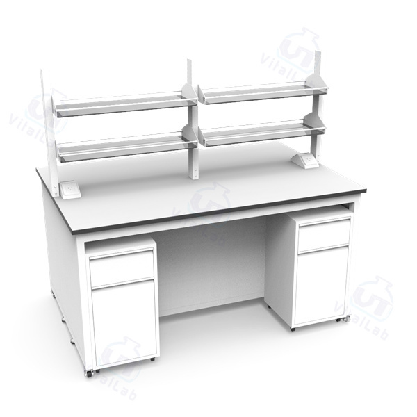 Banco de laboratorio móvil modular tipo H - Gabinete móvil con estructura de acero