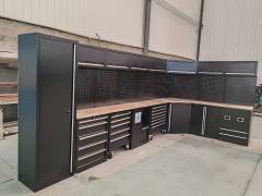 Heavy-Duty Multifunctional Metal Tool Cabinet with Wheels for Home Garage Workshop Repair Shop Parts Storage