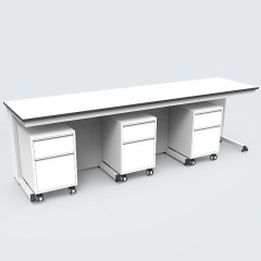 Customized Color C Frame Lab Workstation With Wheel for School Use