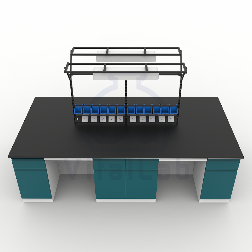 New Design Modern Iron Lab Workstation High Temperature Resistance Strong Alkali Resistant Laboratory Benches Furniture