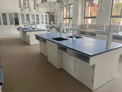 New Design Food Laboratory Island Bench with Tools Drawer Floor Mounted Water Proof Lab Cabinet for Factory Use