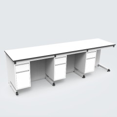 Modern Industrial Chemistry Lab Furniture Benches Epoxy Resin Worktop Strong Alkali Resistant Epoxy Powder Coated Durable Metal