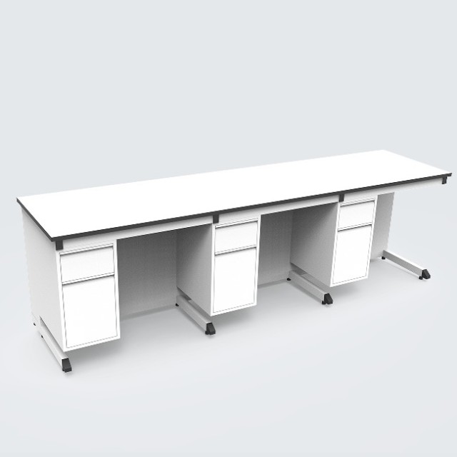 Modern Industrial Chemistry Lab Furniture Benches Epoxy Resin Worktop Strong Alkali Resistant Epoxy Powder Coated Durable Metal