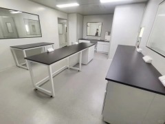 Cheap Price Simple Design Metal Lab Table with Water Sink Modern Mobile Iron Frame Easy Moving 2 Drawers