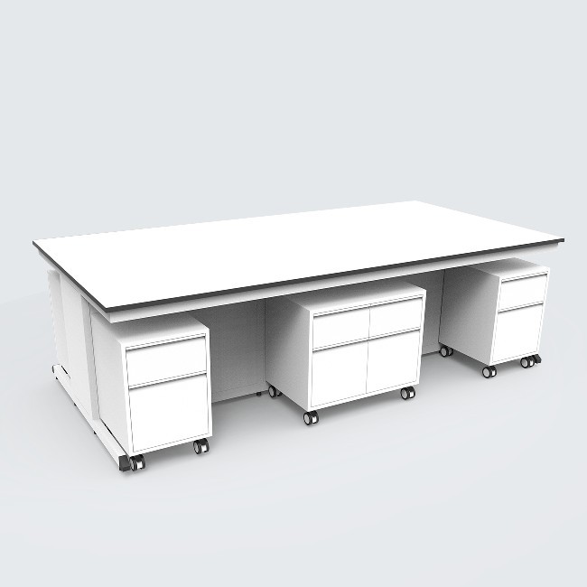 Modular Lab Bench with Wheel Metal Mobile Lab Cabinet with Castor