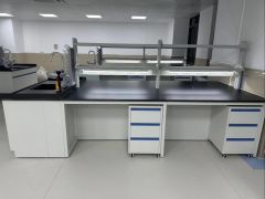 Mobile Modular Benches Industrial Workbenches with Cabinets Modern Metal Design Specialized Medical Lab Furniture