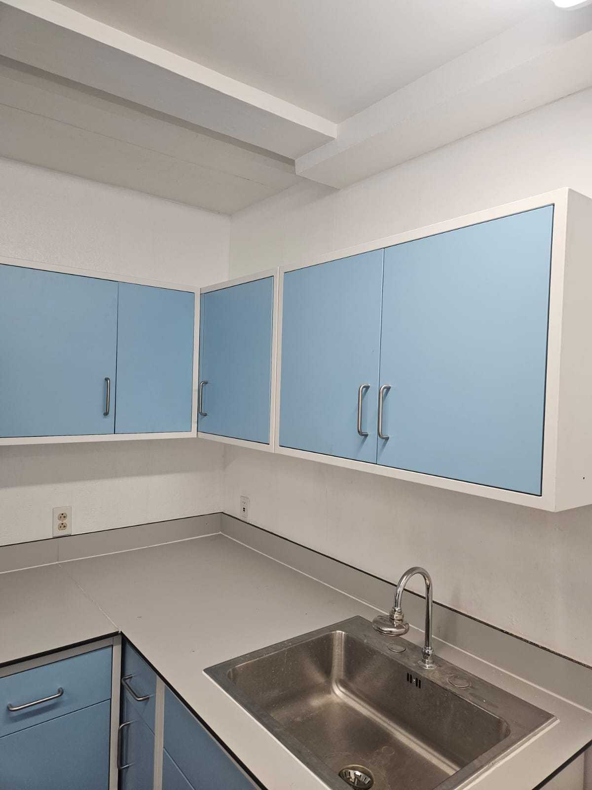Pharmacy Laboratory Modern Metal Lab Table with Cabinet Storage Laboratory Workbench