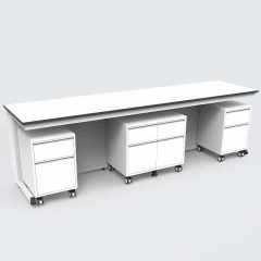 Customized Color C Frame Lab Workstation With Wheel for School Use