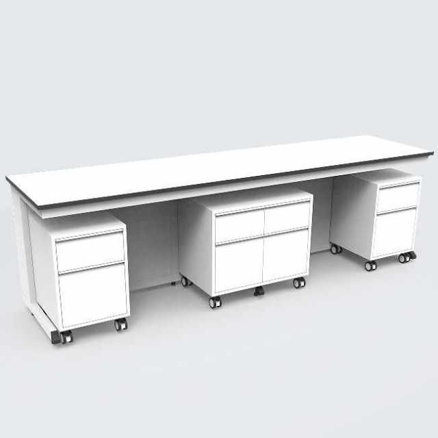 Customized Color C Frame Lab Workstation With Wheel for School Use
