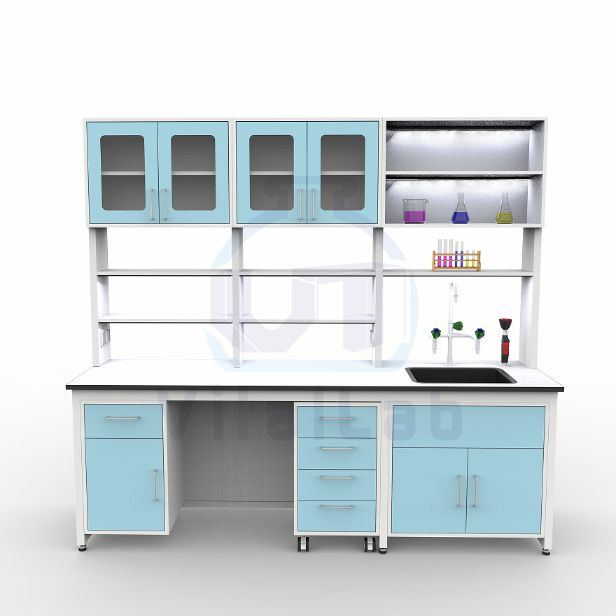 Vital Lab Custom Color Modern Metal Laboratory Bench Reagent Rack Open Shelf Strong Wall Support Epoxy Powder Coating Commercial