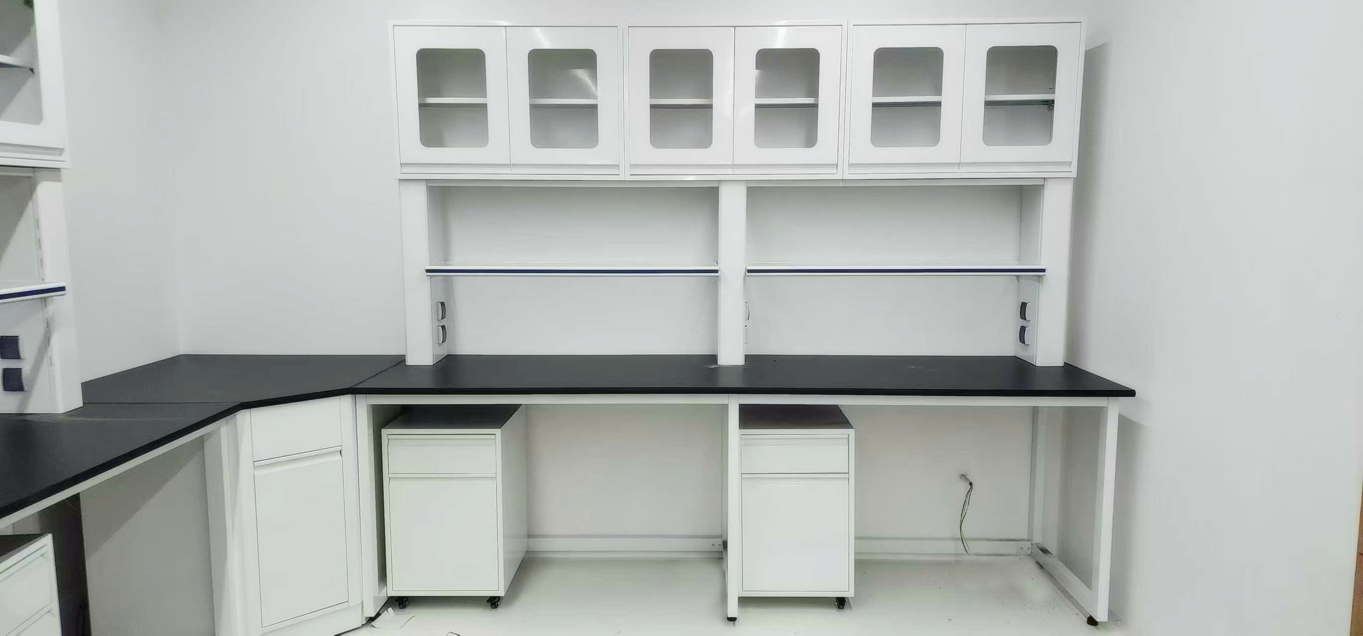 Mobile Lab Bench with Locking Casters Modular Steel Laboratory Workstation