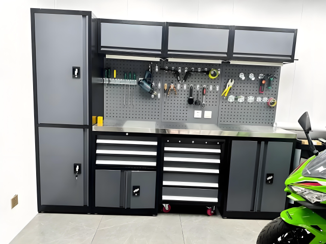 Heavy-Duty Multifunctional Metal Tool Cabinet with Wheels for Home Garage Workshop Repair Shop Parts Storage